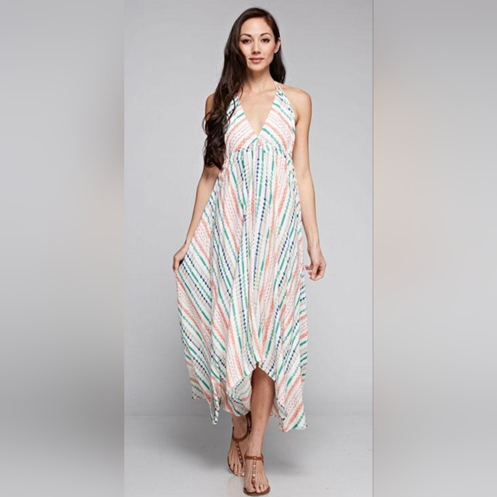 Lovestitch Vibrant Striped Maxi Dress